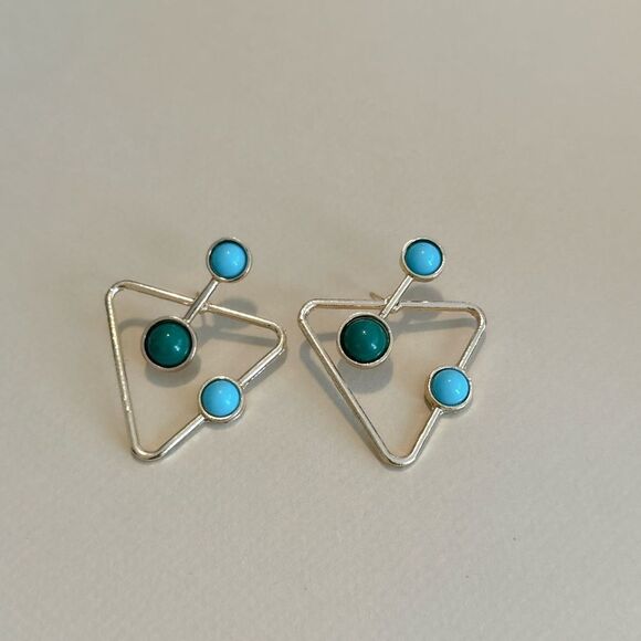 Geo dangle earrings M861 - Picture 3 of 6